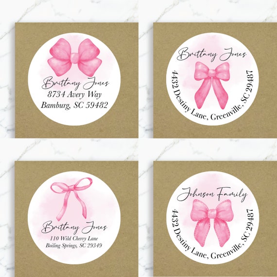 Personalized Pink Stickers - Custom Labels For Birthday Parties & Baby Showers