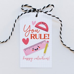 Etiqueta imprimible para el día de San Valentín para el aula, sin dulces, para la fiesta de San Valentín, etiqueta impresa con el lema "Eres increíble", etiqueta de regalo para descarga instantánea