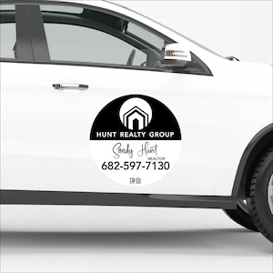 Independent Realtor Magnet Customized Realtor Magnet Personalized Real Estate Magnet Circle Car Magnet Square Car Magnet Broker Magnet