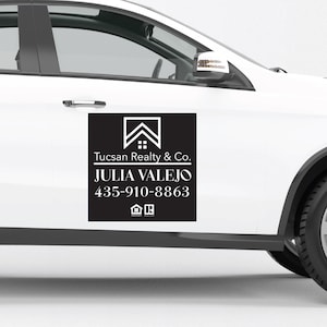 Custom Independent Realtor Car Magnet Custom Real Eastate Car Magnet Large Circle Realtor Magnet Real Estate Square Car Magnet