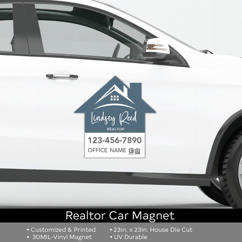 Custom Independent Realtor Car Magnet House Shaped Real Estate Agent ...