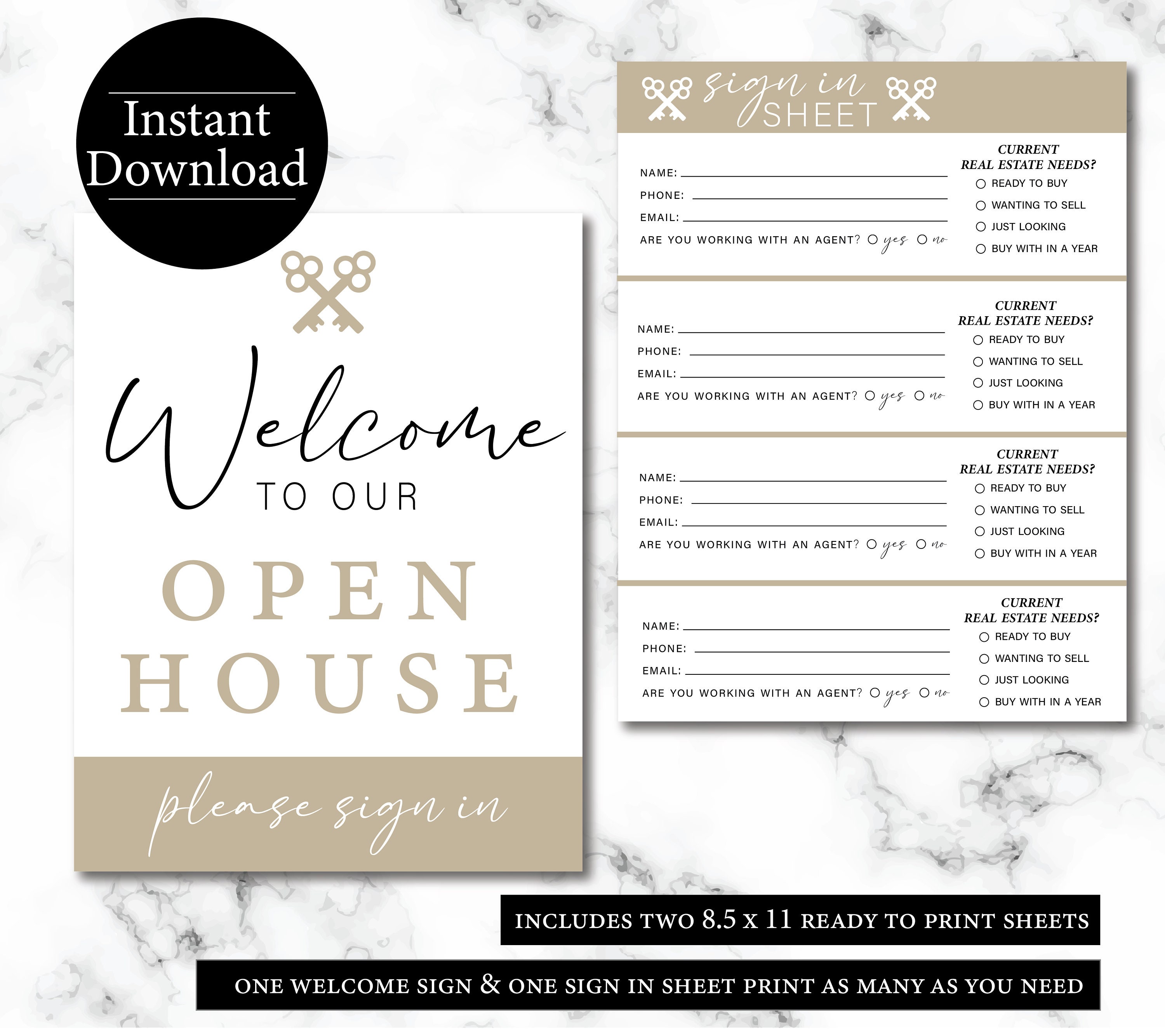 Realtor Open House Printable Sign in Sheet Elegant Realtor Printable