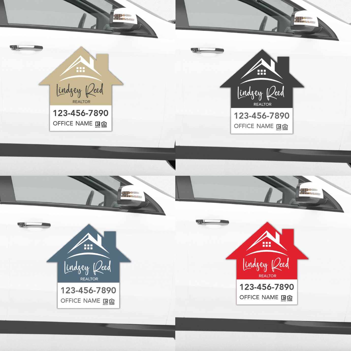 Custom Independent Realtor Car Magnet House Shaped Real Estate Agent ...