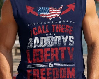 SALE!!! Funny 4th of July Muscle Shirt, Liberty and Freedom Tank Top, 250th Anniversary Patriotic Tee for Men
