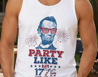 Abraham Lincoln Party wie 1776 Tank Top, 250. Jahrestag der USA 4