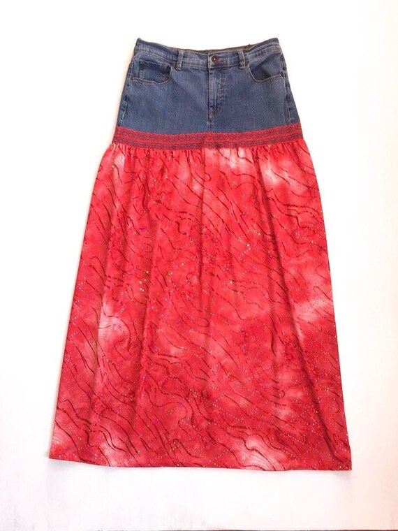 jeans top skirt