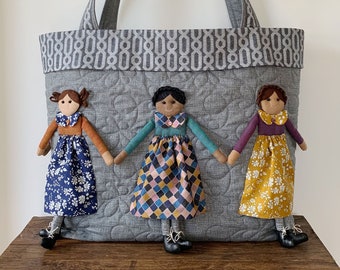 PDF downloadable Pattern - Circle of friends tote bag pattern by Dottie Days