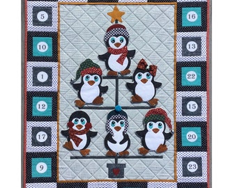 PDF downloadable Pattern - Penguins Countdown To Christmas advent calendar pattern by Dottie Days