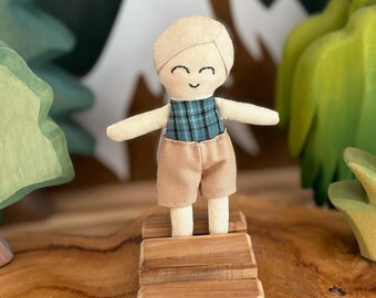 Handmade Dollhouse child size doll 10cm - ready made