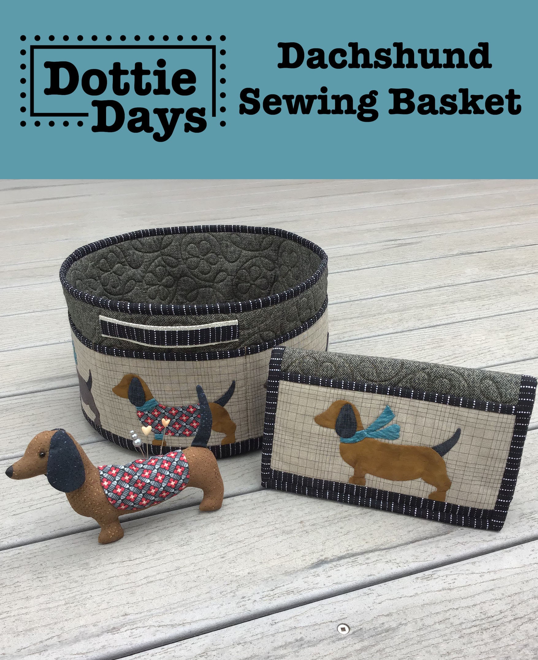 PDF Downloadable Pattern Dachshund Sewing Basket Pattern by - Etsy ...