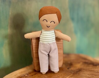 Handmade Dollhouse child size doll 10cm - ready made