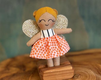 Handmade Dollhouse child size fairy doll 10cm - ready made