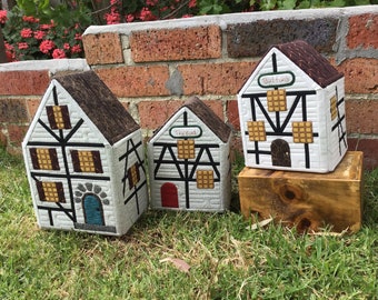 PDF downloadable Pattern - Tudor storage houses pattern by Dottie Days