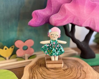 Handmade Dollhouse child size doll 10cm - ready made