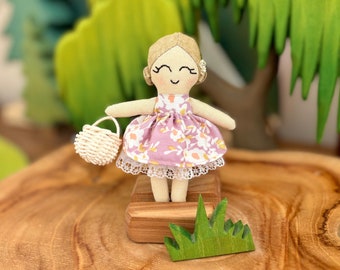 Handmade Dollhouse child size doll 10cm - ready made