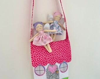 Fairy house kids cross body bag