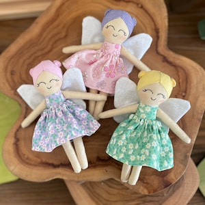 made to order - Dottie Days Custom mini fairy/ tooth fairy cloth keepsake heirloom art doll