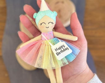 Dottie days tiny Happy birthday gift art doll - ready made