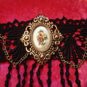 The Winona Victorian Lace Cameo Choker Necklace