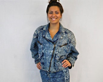 Denim Skirt Suit - Etsy