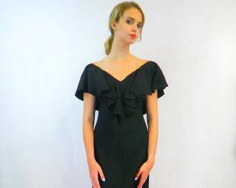 portrait collar formal dress