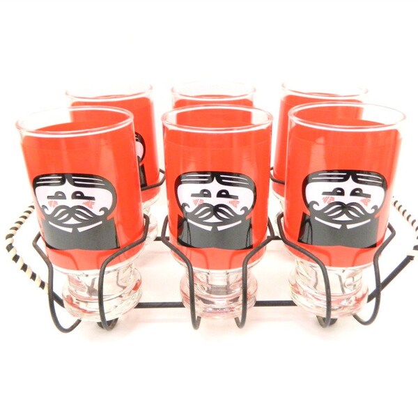 1970s Pringles Glasses & Carrier ... Set of 6 Matching Drinking Glasses ... Pringles Potato Chips Logo Advertisement