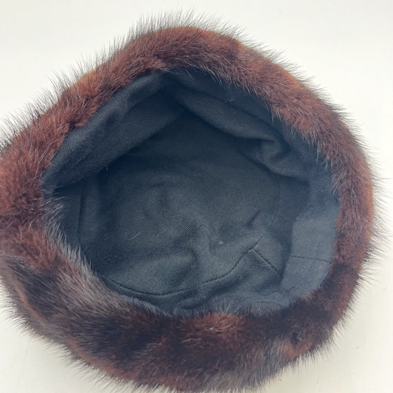 Vintage Faux Fur Bubble Hat | 1960s Fake Mink Wom… - image 3