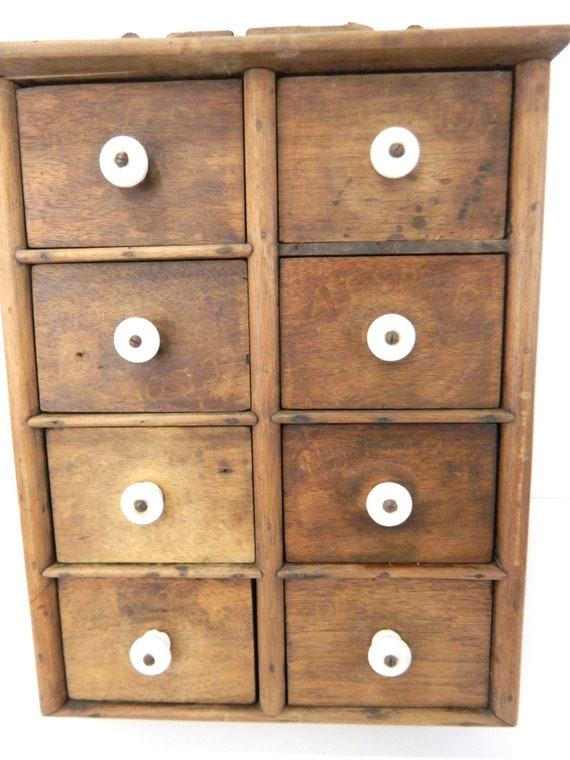 Vintage Large Spice Cabinet 1920s 1930s Drawered Etsy