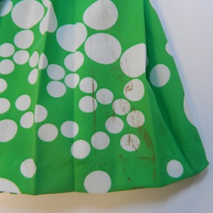 Vintage Scooter Dress 1960s Lime Green Polka Dot Mod Retro Day Dress Dropped Waist, Pleated Skirt image 7