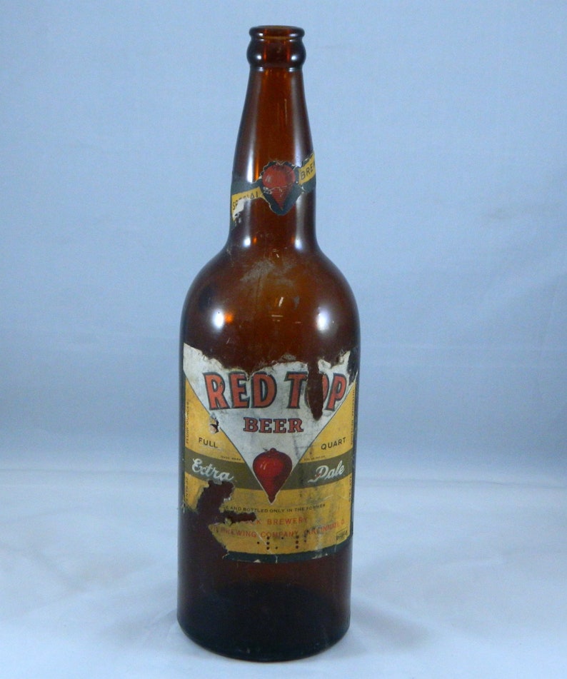1930s Beer Bottle Red Top Beer Extra Pale Full Quart Etsy