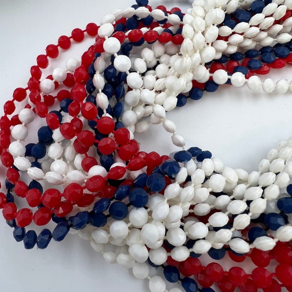 Vintage Red, White, and Blue Twist Choker - image 3