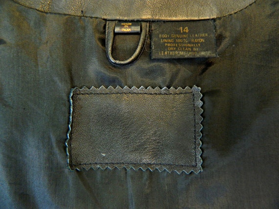 Leather 3-Piece Set ... Vintage 1980s Black Leath… - image 7