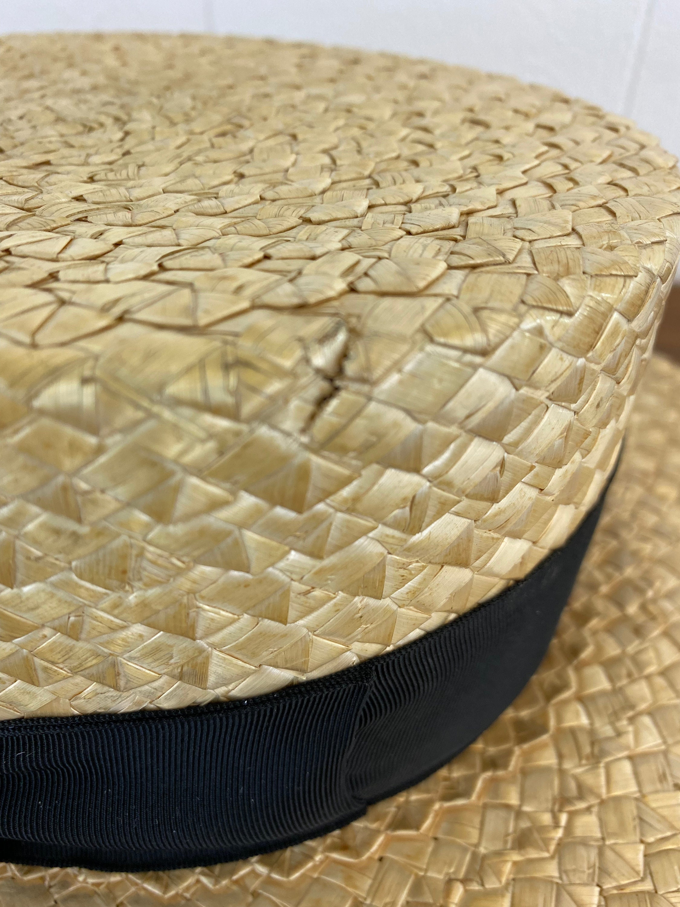 Men's Straw Boater Hat Vintage Quartet Hat Etsy