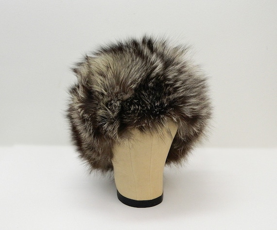 Vintage 60s Fur Hat ... Raccoon or Badger Fur Co