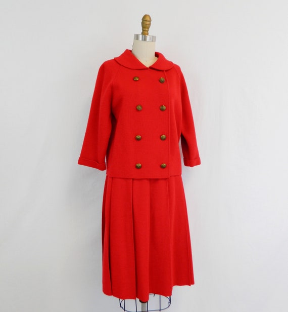 Vintage Italian Jacket And Skirt Set ... 1950s Li… - image 3