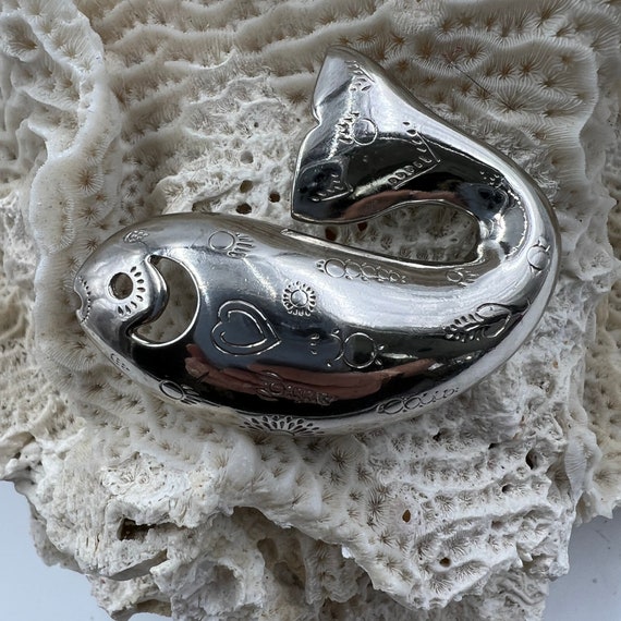 Trifari Silver Tone Fish Pin