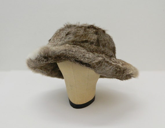 Vintage 1960s Fur Hat ... Rabbit Fur Bucket Hat .… - image 3