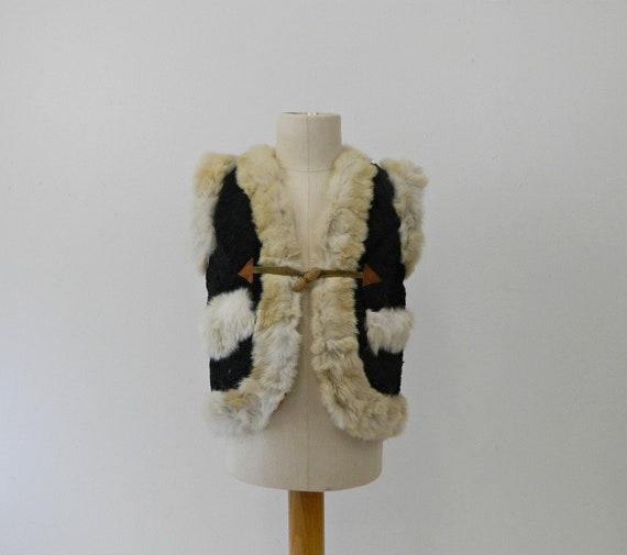 Antique Child's Fur Vest | Vintage 1900s | Black … - image 1