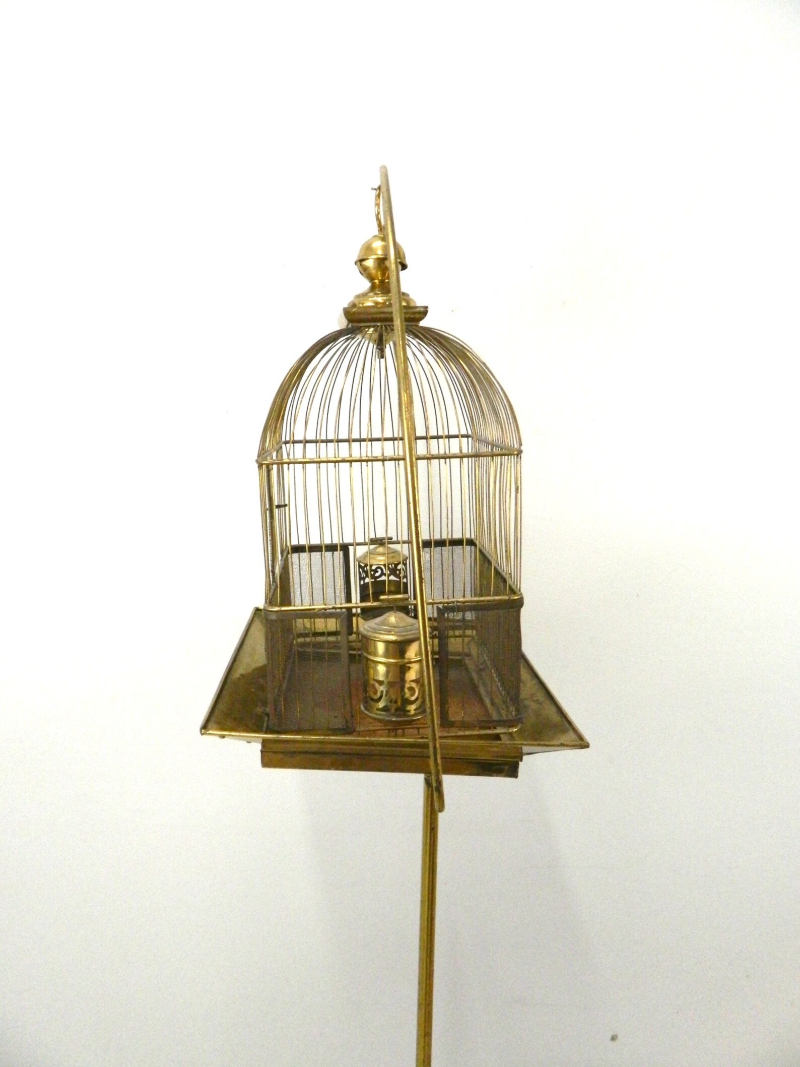 Vintage Hendryx Bird Cage & Floor Stand...Ornate Brass Bird Etsy