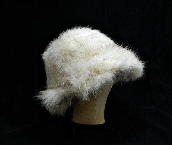 Vintage 1960s Fur Fedora ... White Rabbit Fur ...… - image 7