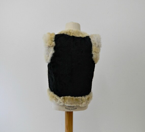 Antique Child's Fur Vest | Vintage 1900s | Black … - image 3