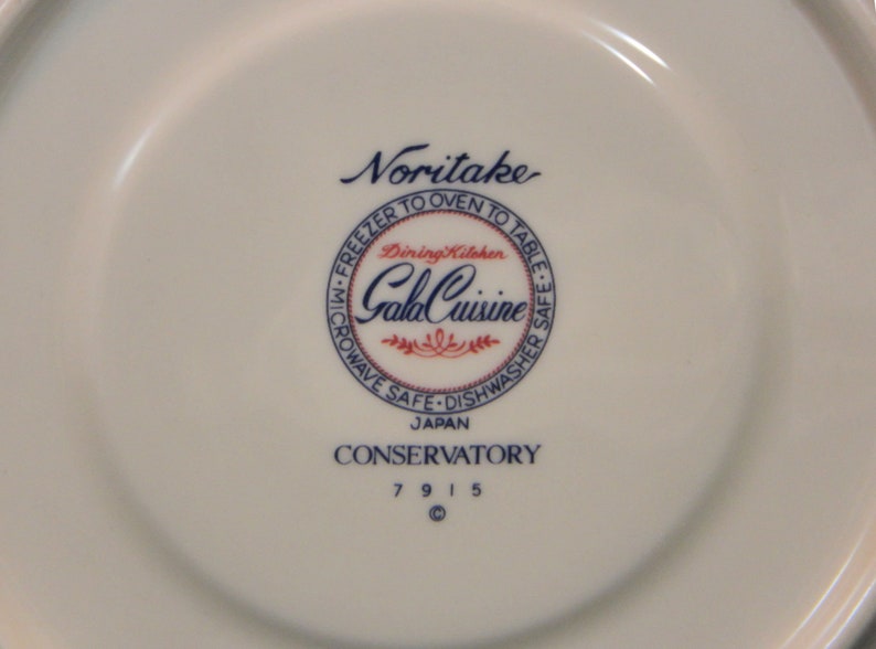 Noritake Conservatory 5-Piece Place Setting .. Gala Cuisine by Noritake Pattern #7915 .. Display Set...Multimotif Floral New Old Stock