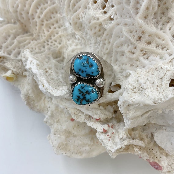 Sterling Turquoise Nugget Unisex Ring