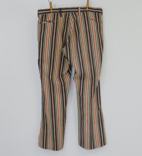 1970s Vintage Striped Jeans Navy Blue, White, Red, … Gem