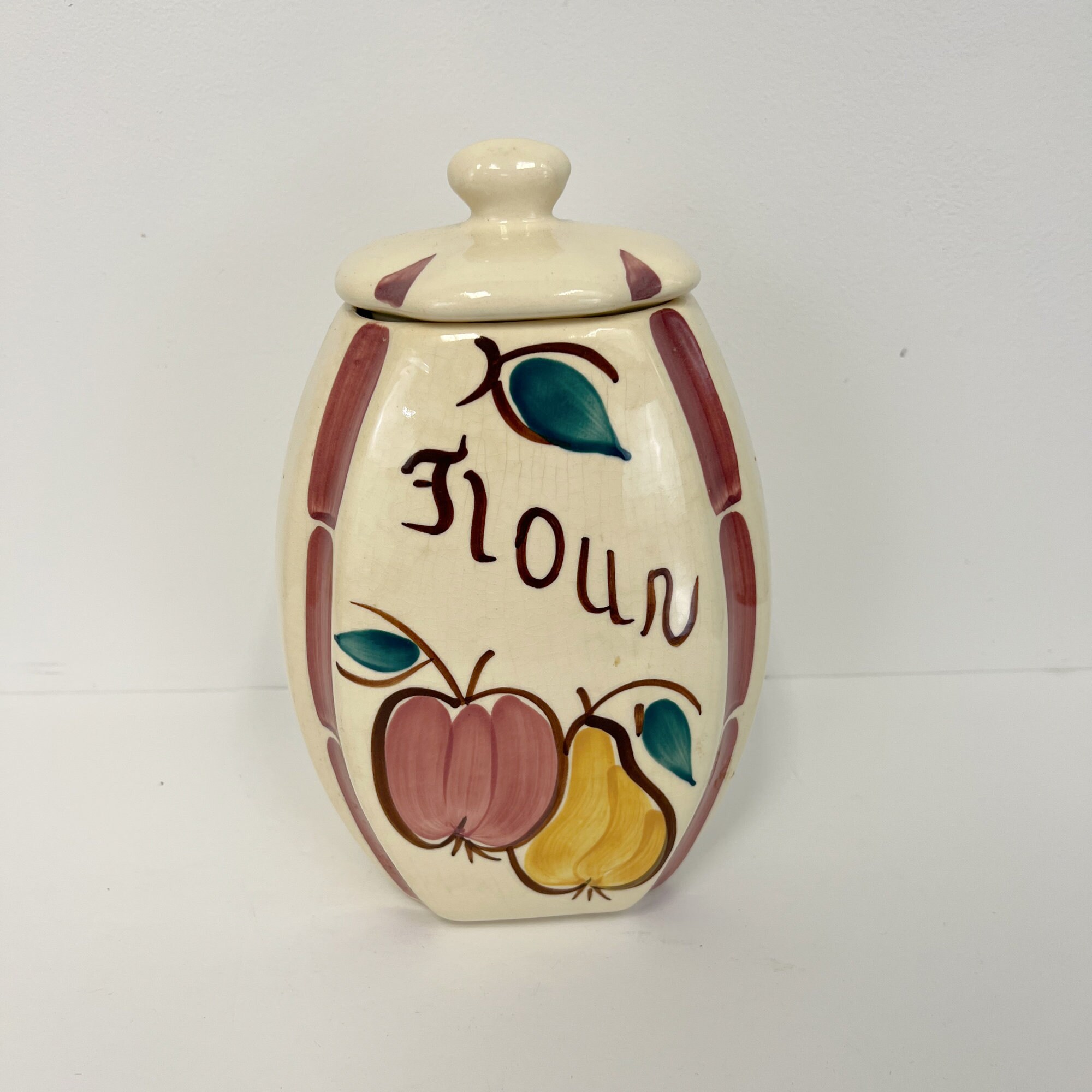 Hand made Ceramic Canister Set / Flour, sugar, baking soda / Hand