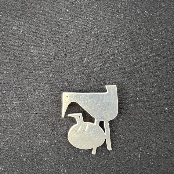 Vintage Mik Stousland Sterling Bird Pin | Moderni… - image 1