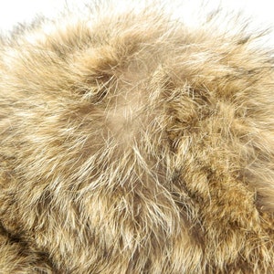 Vintage 1960s Fur Hat Lush Tan, Brown, Black Raccoon Fur Cloche Ski Hat image 7