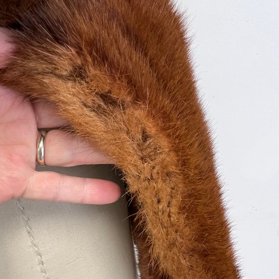 Vintage Mink Stole | 1950s Genuine Mink Wrap | Bi… - image 8