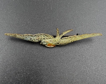 Victorian Guilloche Swallow Pin