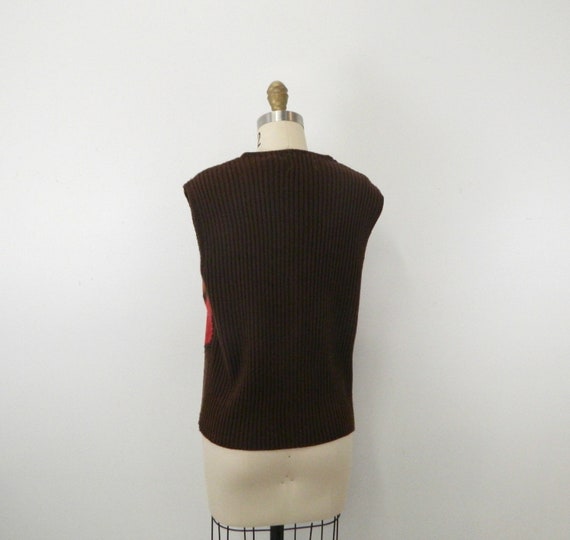 Vintage Suede Gaucho Pants & Vest ... Chocolate B… - image 3